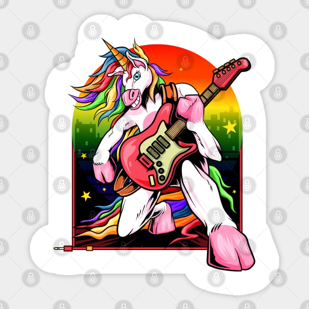 Unicorn Rocker Sticker by BDAZ